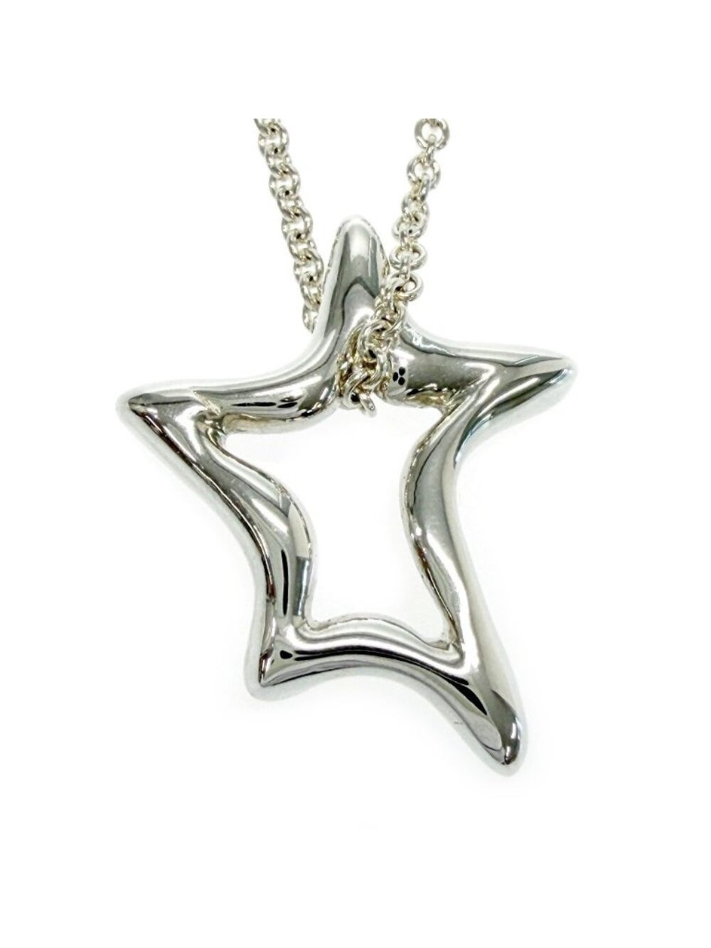 Tiffany & Co Silver Open Star Necklace